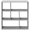 vidaXL Room Divider Bookcase Grey Sonoma 102x29x103.5 cm Engineered Wood