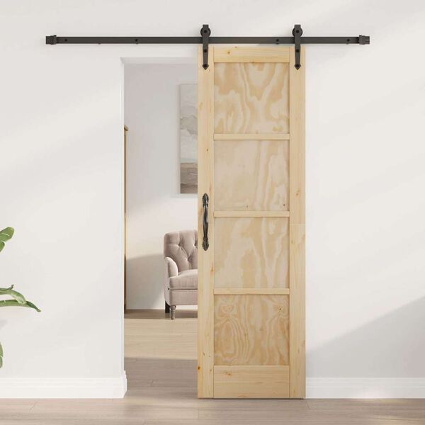 vidaXL Sliding Door ORKDAL Brown 61 x 198.5 cm Solid Pine Wood
