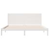 vidaXL Extra Long Bed Frame without Mattress White 200x210 cm Solid Wood