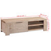 vidaXL TV Cabinet Solid Brushed Acacia Wood 140x38x40 cm