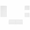 vidaXL 4 Piece TV Wall Cabinets with LED Lights White