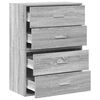 vidaXL Cabinets with 2 Drawers 2 pcs Grey Sonoma 60x31x40 cm Engineered Wood