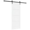 vidaXL Sliding Door ORKDAL White and Black 78 x 202 cm Solid Pine Wood