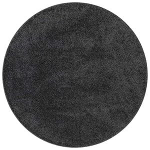 vidaXL Anti-slip Shaggy Rug Dark grey 120 x 120 cm PP
