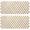 vidaXL Expandable Trellis Fence 2 pcs Light Brown 100 x 105 cm Bamboo