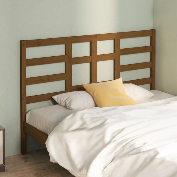 vidaXL Bed Headboard Honey Brown 166x4x104 cm Solid Wood Pine