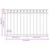 vidaXL Fence Panel Assen Steel 1.7x0.8 m Black