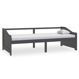 vidaXL 3-Seater Day Bed without Mattress Dark Grey 90x200cm