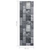 vidaXL Runner Rug BCF Grey with Block Pattern 80x300 cm