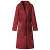 vidaXL Bathrobe without Hood Bordeaux Red L Flannel