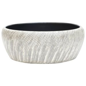 vidaXL Countertop Basin Black and Grey Round &Phi;41x14 cm Ceramic