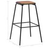 vidaXL Bar Stools 2 pcs Black Solid Pinewood and Steel