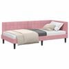 vidaXL Corner Bed Frame with Headboard Pink 90 x 200 cm Velvet