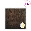 vidaXL Self-adhesive Screw Cover 12 pcs Brown Oak &Oslash; 20 x 0.5 mm