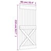 vidaXL Sliding Door with Hardware Set 90x210 cm Solid Wood Pine