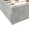 vidaXL Bed Frame with Drawers without Mattress Concrete Grey 140x190 cm