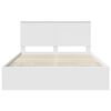 vidaXL Bed Frame with Drawer White 150 x 200 cm Engineer Wood