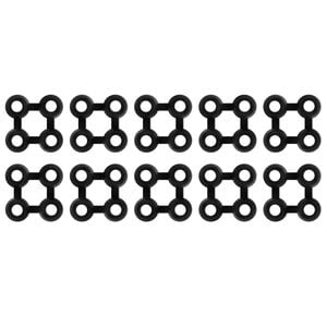 vidaXL Mat Connectors 10 pcs Rubber Black