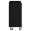 vidaXL Golf Cabinet with Wheel Plain Black Oak 90 x 45 x 98 cm