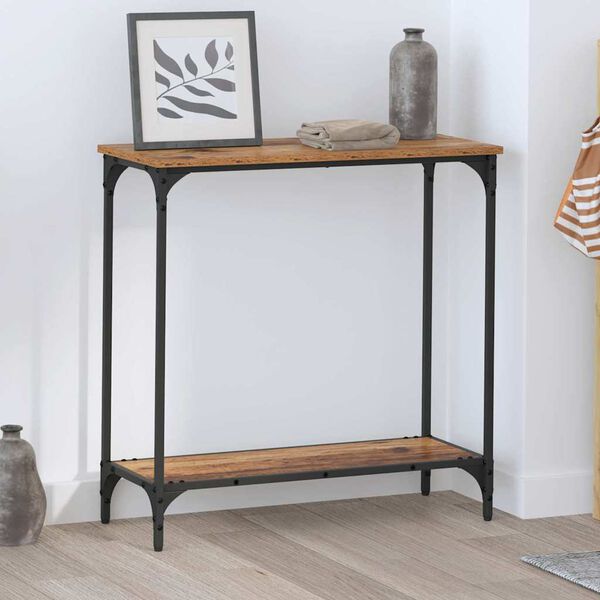 vidaXL Console Table Old wood 75 x 30.5 x 75 cm Engineered wood