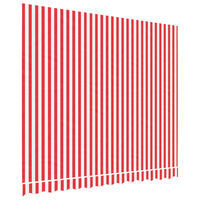 vidaXL Replacement Fabric for Awning Red and White Stripe 3x2.5 m