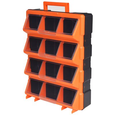vidaXL Portable Wall-Mountable Toolbox with 12 Compartments