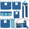 vidaXL Kids' Loft Bed with Tower without Mattress Blue 90x200 cm