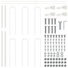 vidaXL Garden Fence White 1.7 x 0.8 m Powder-coated Steel