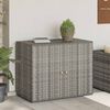vidaXL Garden Storage Cabinet Grey 100x55.5x80 cm Poly Rattan