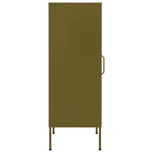 vidaXL Storage Cabinet Olive Green 42.5x35x101.5 cm Steel