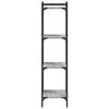 vidaXL Bookcase 4-Tier Grey Sonoma 40x30x120 cm Engineered Wood