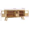 vidaXL Sideboard Brown and Black 160x30x76 cm Solid Wood Mango