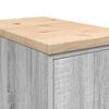 vidaXL Garage Storage Cabinet Grey Sonoma 30x51x85 cm Solid Wood Pine