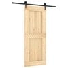 vidaXL Sliding Door with Hardware Set 85x210 cm Solid Wood Pine