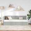 vidaXL Corner Bed Frame Light Grey 80 cm x 200 cm Velvet