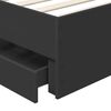 vidaXL Bed Frame with Drawer Black 100 x 200 cm Engineer Wood