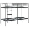 vidaXL Bunk Bed without Mattress Black 90x200 cm Steel
