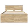 vidaXL Bed Frame Sonoma Oak 150 x 200 cm Engineered Wood