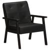 vidaXL Armchair | Black | Genuine goat leather and solid acacia wood | Standard