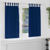 vidaXL Blackout Curtains with Rings 2 pcs Dark Blue 175 x 140 cm