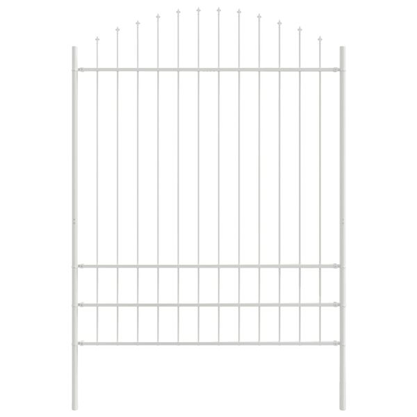 vidaXL Garden Fence 6 pcs White 170 x 225 cm Powder-Coated Steel