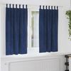 vidaXL Blackout Curtains 2 pcs Dark Blue 140 x 175 cm Velvet