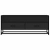 vidaXL TV Cabinet Black 100x34.5x40 cm Engineered Wood and Metal