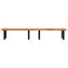 vidaXL Basin Shelf Wall Mounted Steel and Solid Wood Acacia
