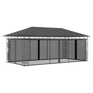 vidaXL Gazebo with Mosquito Net 6x3x2.73 m Anthracite