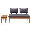 vidaXL Garden Bench 2 pcs Brown Solid Teak wood