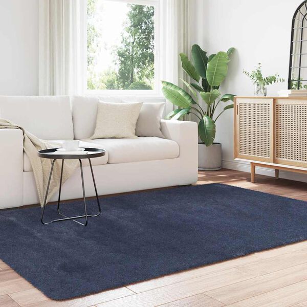 vidaXL Shaggy Rug High Pile NAVARRA Navy 160x230 cm Polyester