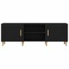 vidaXL TV Cabinet Black Oak 150 x 30 x50 cm Engineered Wood