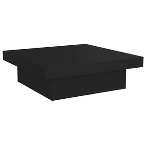 vidaXL Coffee Table Black 90x90x28 cm Engineered Wood