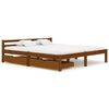 vidaXL Bed Frame without Mattress Honey Brown Solid Wood 160x200 cm